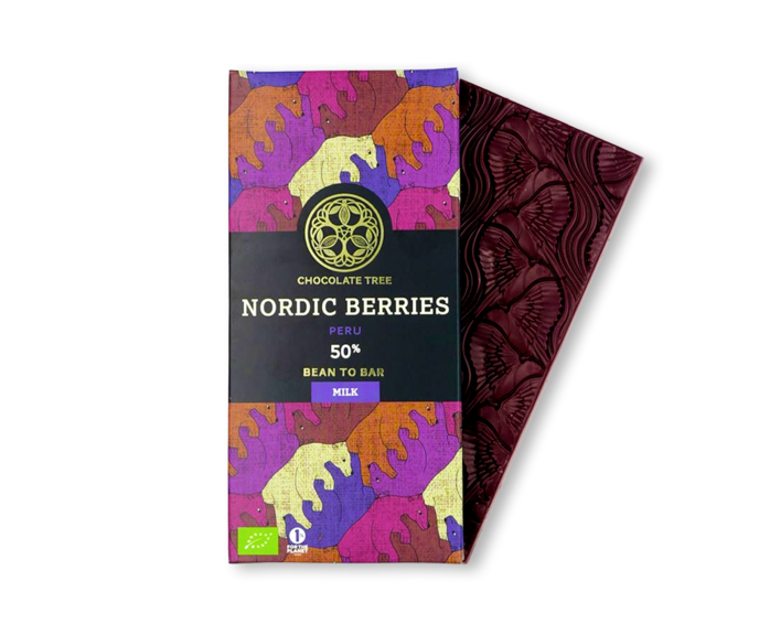 Chocolate Tree 50% mléčná čokoláda NORDIS BERRIES MILK BIO 70 g