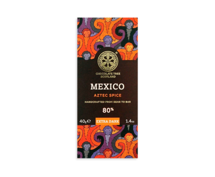 Chocolate Tree MINI 70% hořká čokoláda s mexickým kořením MEXICO Aztec Spice BIO 40 g