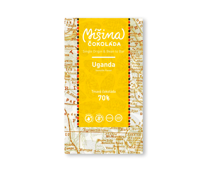 Míšina čokoláda 70% hořká čokoláda UGANDA 50 g