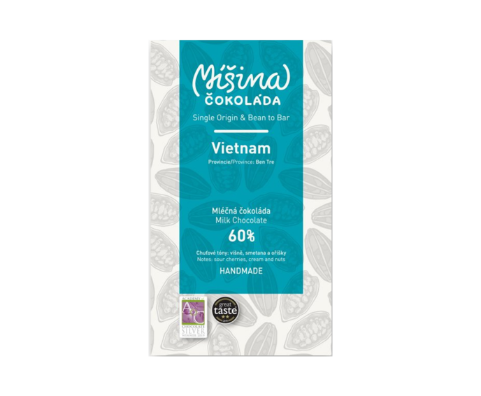 Míšina čokoláda 60% mléčná čokoláda - Vietnam 50 g