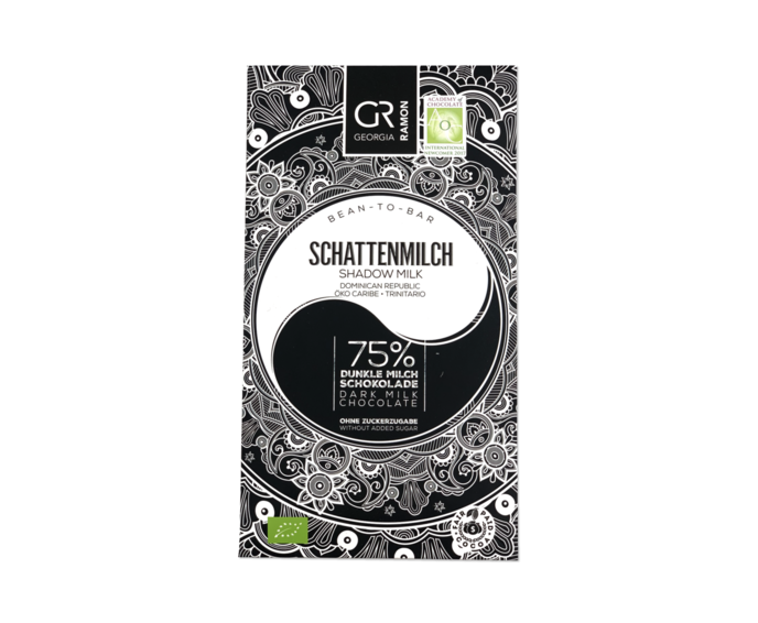 GR 75% mléčná čokoláda SHADOW MILK BIO 50 g