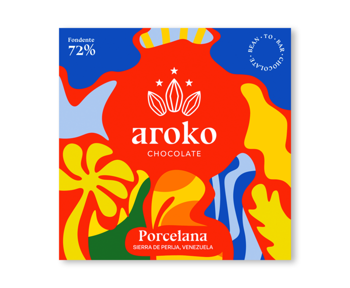 AROKO CHOCOLATE 72% hořká čokoláda PORCELANA 50g