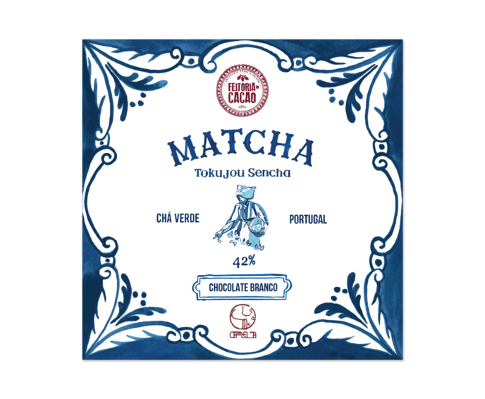 Feitoria do Cacao 42% bílá čokoláda MATCHA a SENCHA 50 g