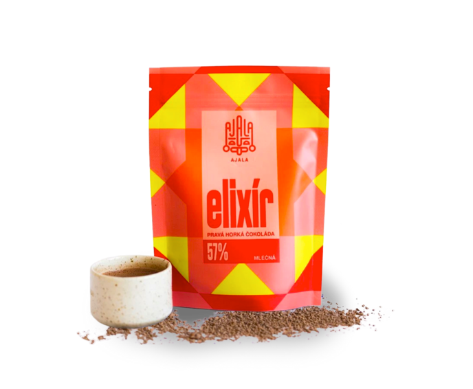 Ajala ELIXÍR 57% pravá horká mléčná čokoláda MLÉČNÁ 250 g
