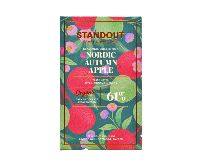 Standout Chocolate 61% hořká čokoláda NORDIC AUTUMN APPLE BIO 50 g