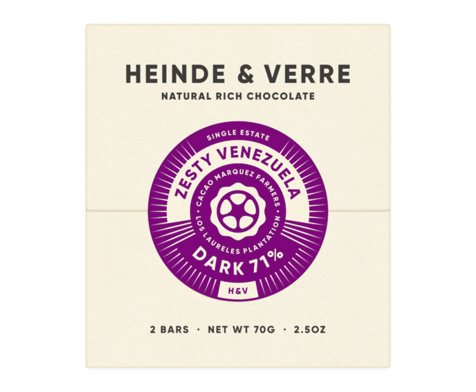Heinde & Verre 71% hořká čokoláda Zesty Venezuela 70 g