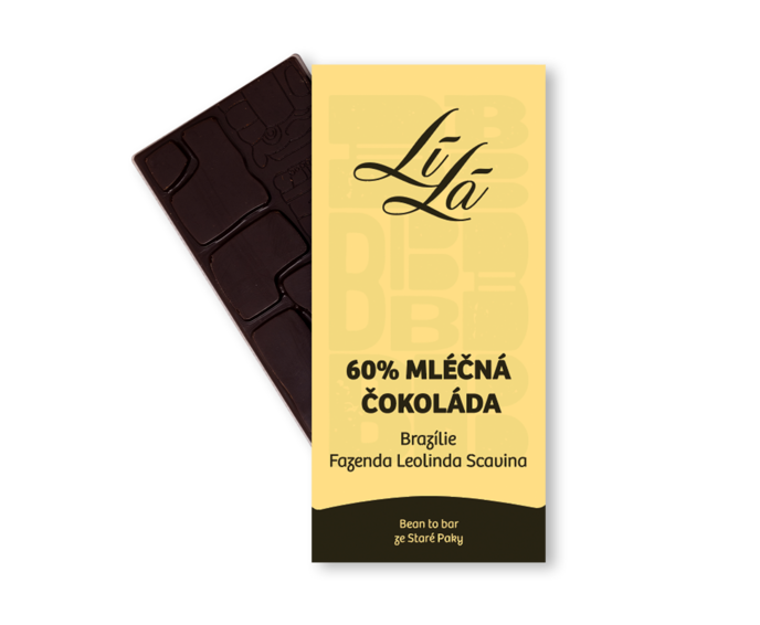 LÍLÁ 60% mléčná čokoláda BRAZÍLIE Fazenda Leolinda Scavina 50 g