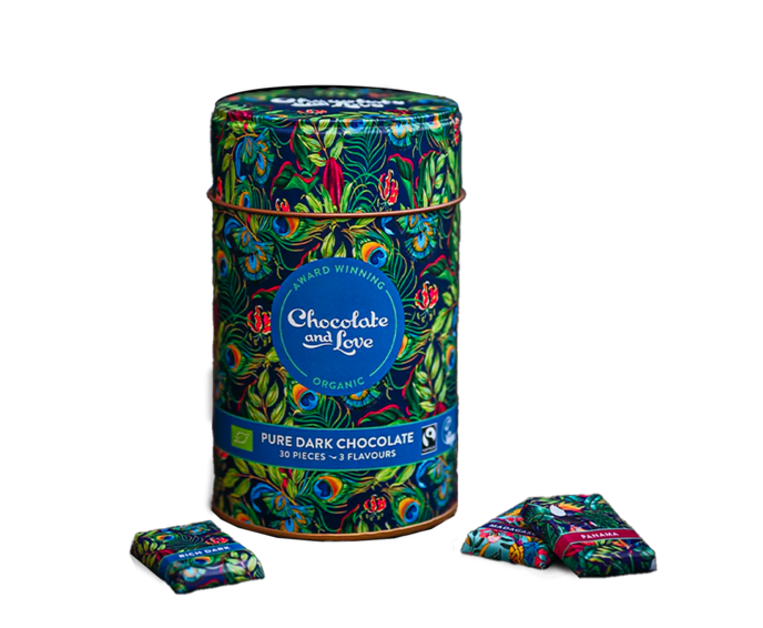 CH&L plechovka s napolitánkami RICH DARK BIO 30 x 5,5 g