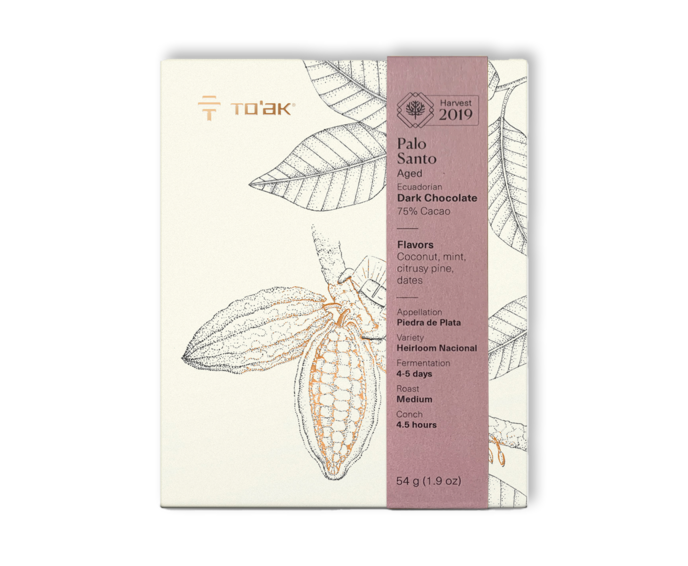 To’ak Chocolate hořká čokoláda 75% - Palo Santo Aged – Harvest 2019 50 g