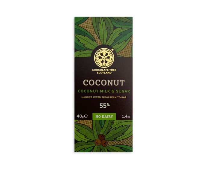 Chocolate Tree MINI 55% hořká čokoláda Peru Coconut s kokosovým mlékem BIO 40 g