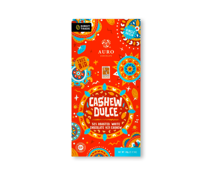 AURO 32% bílá čokoláda CASHEW DULCE 60 g