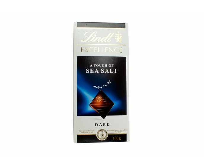 Čokoláda Lindt hořká s mořskou solí "fleur de sel" 100 g