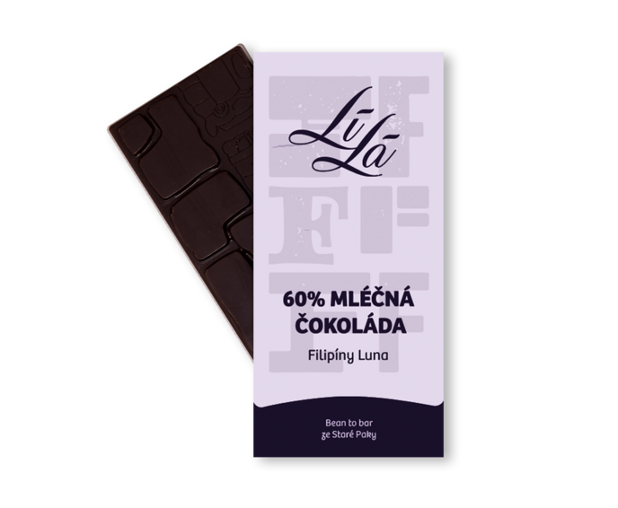 LÍLÁ 60% mléčná čokoláda FILIPÍNY Luna 50 g