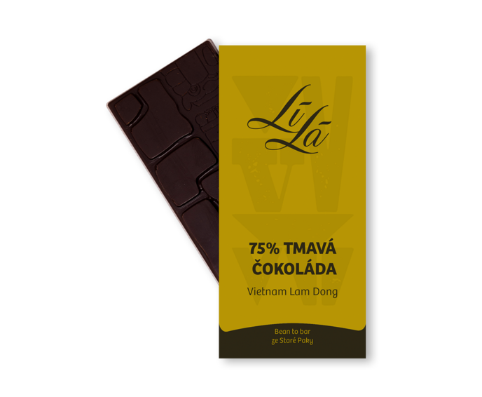 LÍLÁ 75% hořká čokoláda VIETNAM Lam Dong 50 g