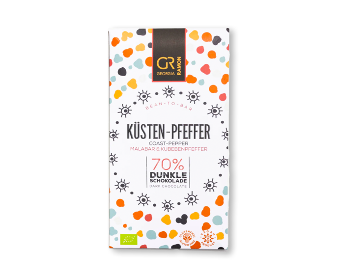 GR 70% hořká čokoláda COAST-PEPPER BIO 50 g