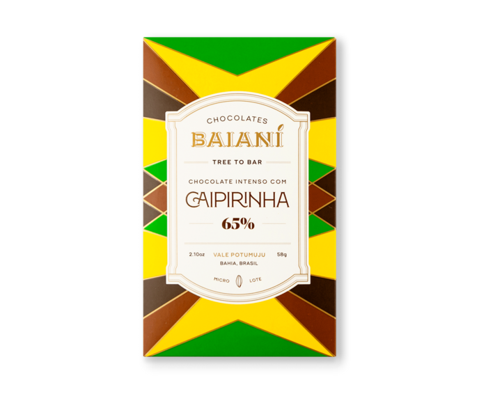 Baianí Chocolates 65% hořká čokoláda CAIPIRINHA VALE POTUMUJU 58 g