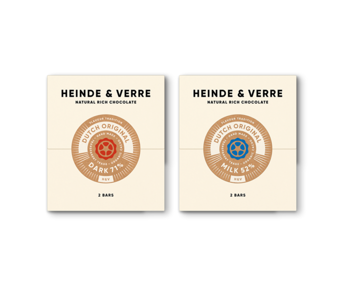 Heinde & Verre Dutch Blend DUO degustační sada čokolád 140g