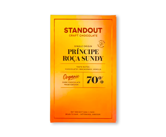 Standout Chocolate 70% hořká čokoláda PRÍNCIPE ROCA SUNDY Limited Edition BIO 50 g