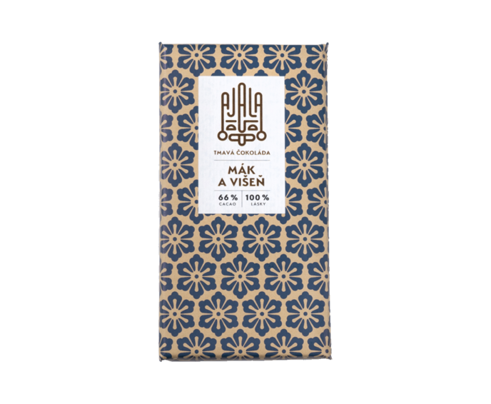 Ajala 58% hořká čokoláda MÁK A VIŠEŇ 45 g