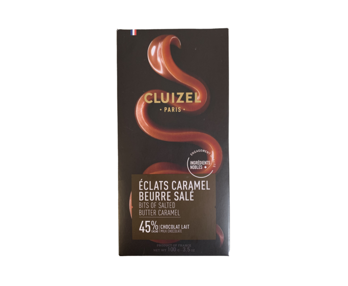 Michel Cluizel Éclats Caramel Beurre Salé 45% mléčná čokoláda se slaným karamelem 100 g