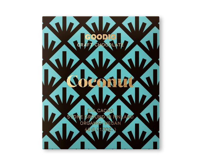 GOODIO 51% hořká čokoláda COCONUT 48 g