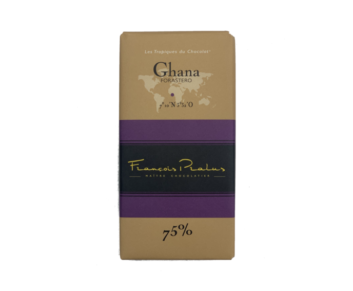 Francois Pralus 75% hořká čokoláda Ghana 100 g