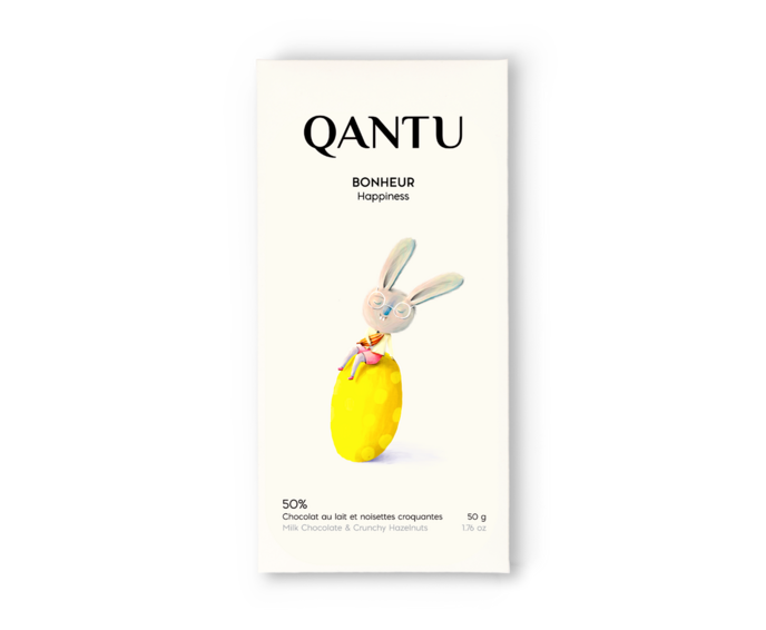 QANTU 50% mléčná čokoláda BONHEUR HAPPINESS 50 g