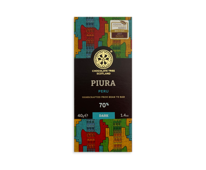 Chocolate Tree MINI 70% hořká čokoláda PERU Piura Chililique BIO 40 g