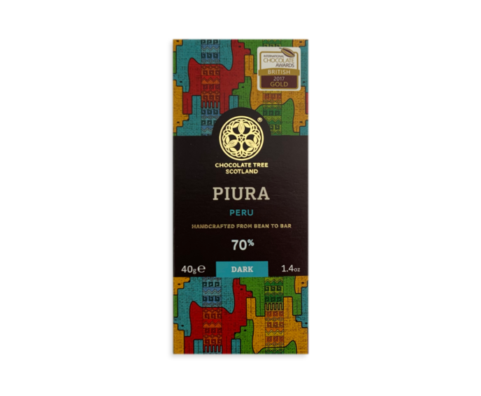Chocolate Tree MINI 70% hořká čokoláda Peru Piura Chililique BIO 40 g