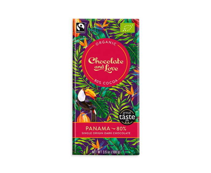 CH&L 80% hořká čokoláda Panama BIO 80 g