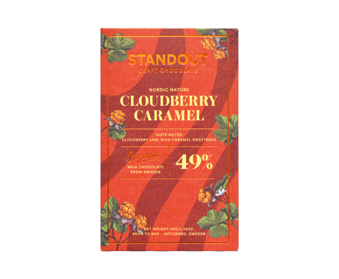 Standout Chocolate 49% mléčná čokoláda CLOUDBERRY CARAMEL BIO 50 g