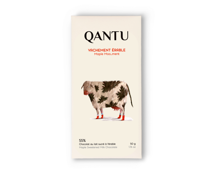 QANTU 55% mléčná čokoláda VACHEMENT ÈRABLE MAPLE MOO...MENTS 50 g