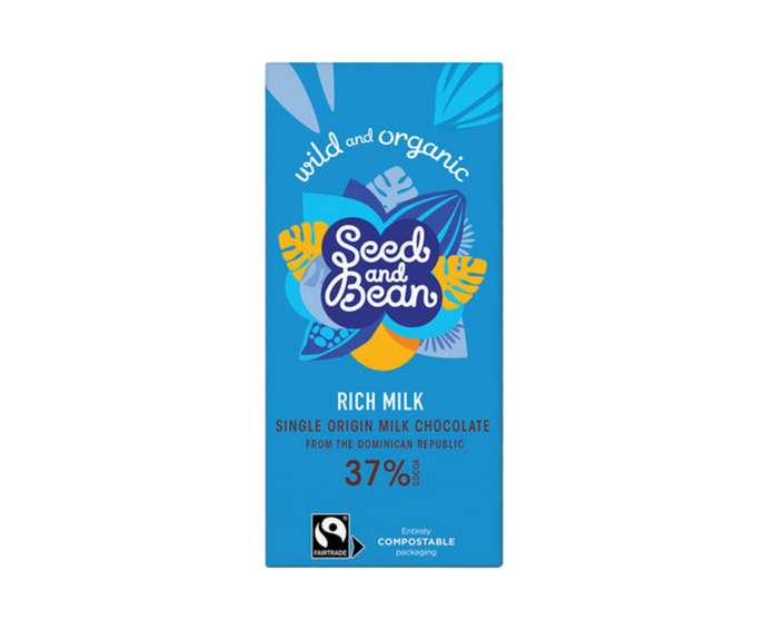 Seed and Bean 37% mléčná čokoláda RICH MILK BIO 75 g