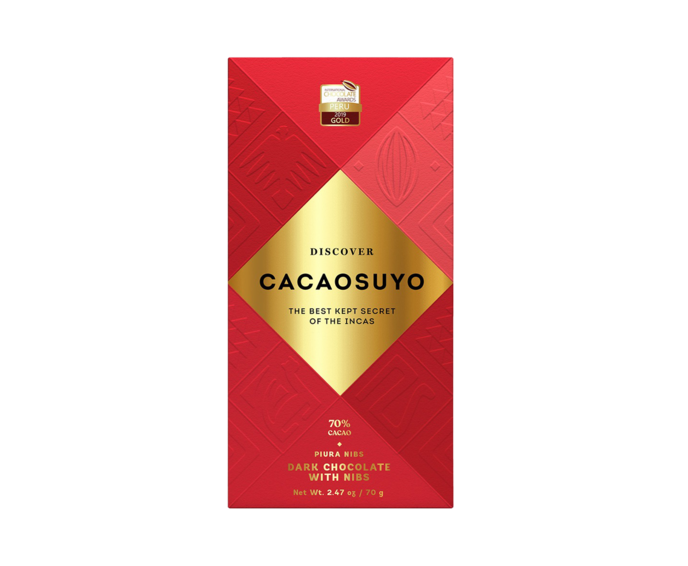 Cacaosuyo 70% hořká čokoláda Piura Nibs 70 g