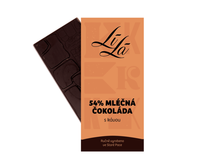 LÍLÁ 54% mléčná čokoláda s kávou 50 g