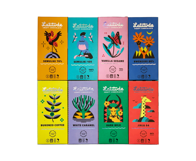 Latitude degustační sada čokolád KAMPALA 560 g