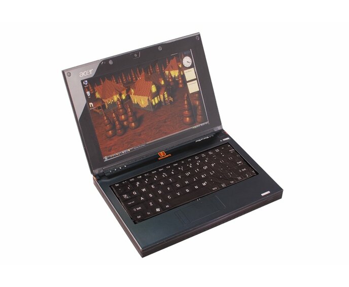 Čokoládový zmenšený notebook Acer černý 125 g