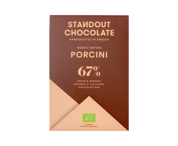 Standout Chocolate 67% hořká čokoláda PORCINI s hřiby BIO 50 g