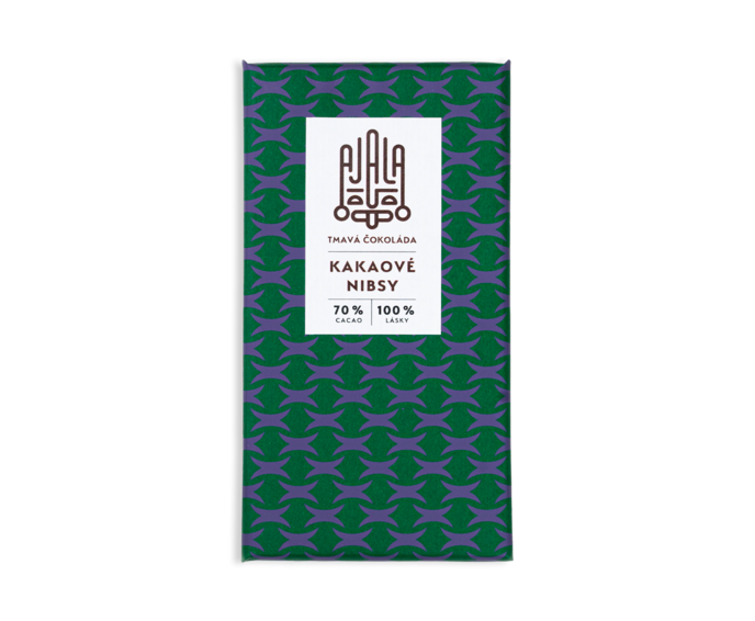 Ajala 70% hořká čokoláda KAKAOVÉ NIBSY BIO 45 g