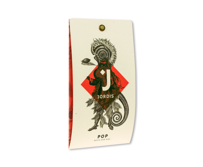 Jordi's 40% bílá čokoláda POP Cocoa Nibs 50 g