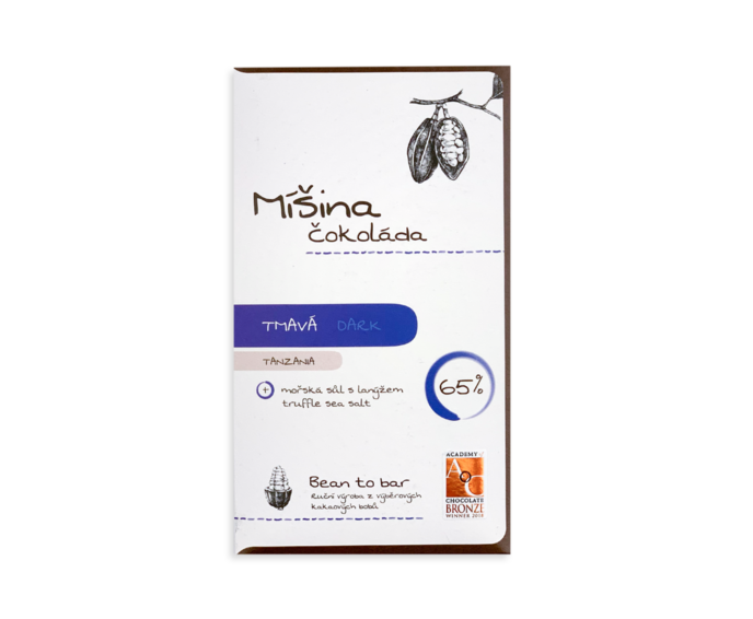 Míšina čokoláda 65% hořká čokoláda se solí a lanýžem 80g