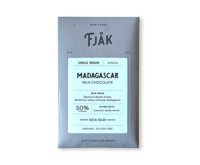 FJAK Sjokolade 50% mléčná čokoláda MADAGASCAR BIO 60 g