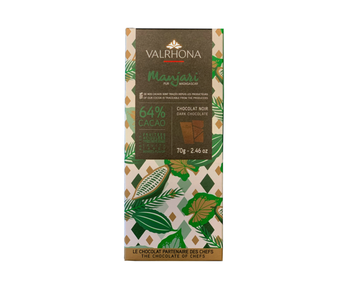 Valrhona 64% hořká čokoláda MANJARI 70 g