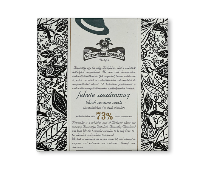 Rózsavölgyi Csokoládé 73% hořká čokoláda BLACK SESAME SEEDS 70 g