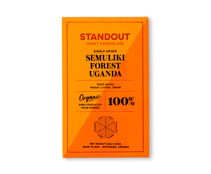 Standout Chocolate 100% hořká čokoláda Semuliki Forest UGANDA BIO 50 g