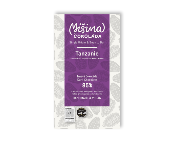Míšina čokoláda 85% hořká čokoláda - Tanzanie 50 g