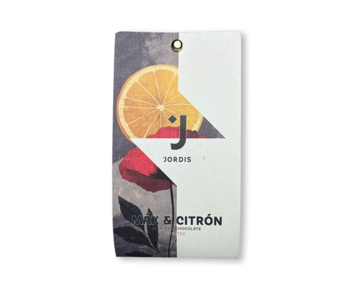 Jordi's 43% mléčná čokoláda MÁK A CITRÓN LIMITED EDITION 50 g