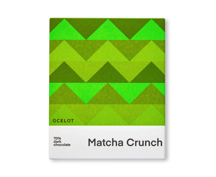 OCELOT 70% hořká čokoláda MATCHA CRUNCH BIO 70g