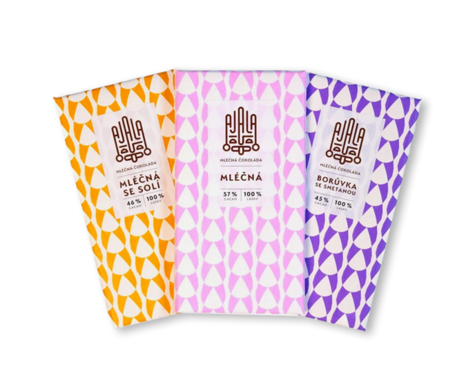 Ajala degustační sada čokolád PRVNÍ MLÉČNÁ 135 g