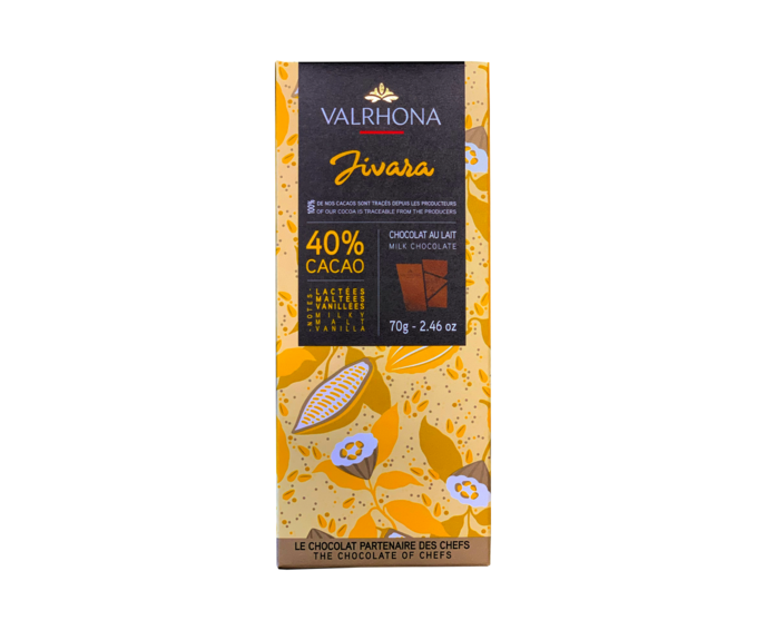 Valrhona 40% mléčná čokoláda JIVARA 70 g